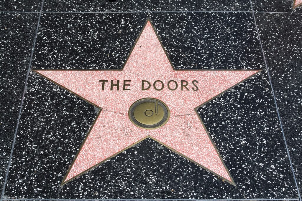 A star on the Hollywood Walk of Fame on Hollywood Boulevard