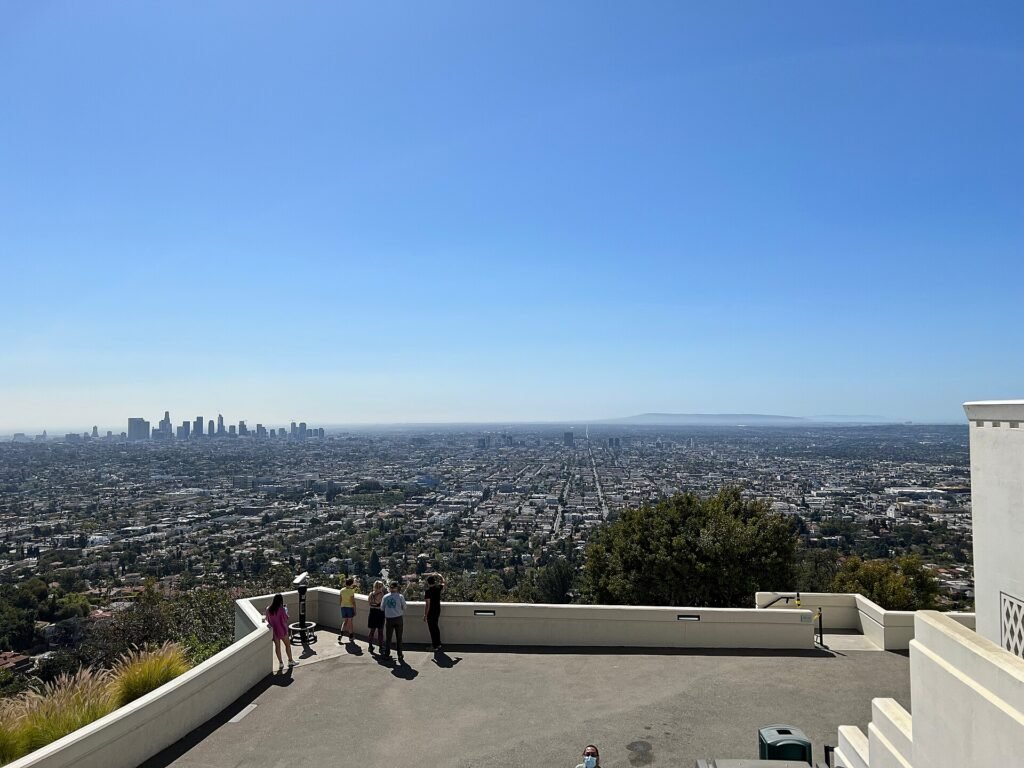 Downtown Los Angeles skyline seen from the Griffith Observatory terrace
