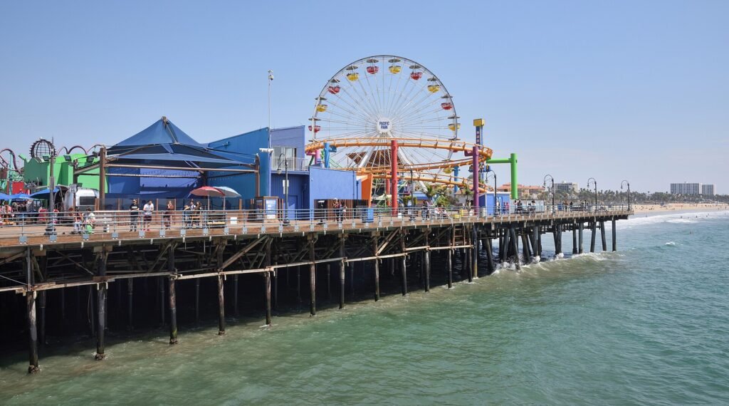 Pacific Park rides on the Santa Monica Pier