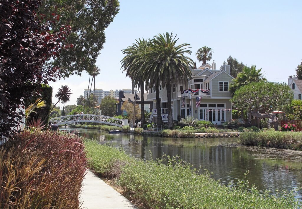 A house on the Venice Canals in Los Angeles